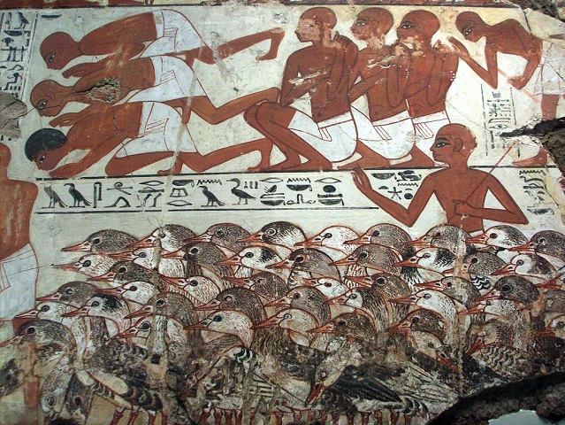 Nebamun, The Accountant, Viewing Geese and Cattle, from the Tomb-chapel of Nebamun, Temple of Amun, Karnak, ca 1350BCE, British Museum, London